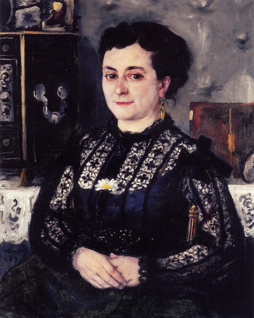 Woman in a lace blouse 1869