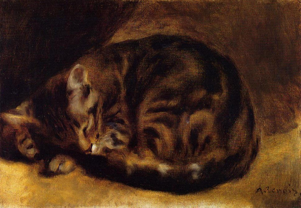 Sleeping cat 1862